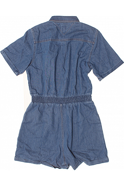 TOMMY HILFIGER Dámský džínový krátký overal na zip s kapsami a smrštěním Velikost l | TOMMY HILFIGER | obrázek 2