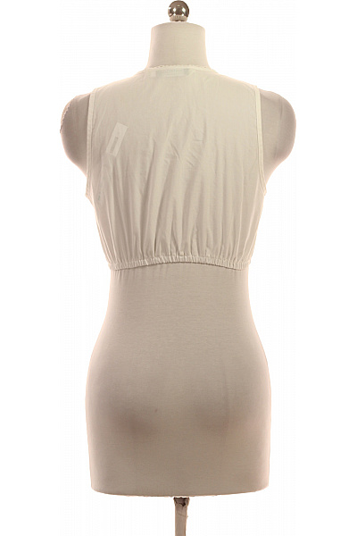 COUNTRY LINE  Dámské bílé bavlněné tílko crop top s knoflíky retro Velikost 34 | COUNTRY LINE  | obrázek 2