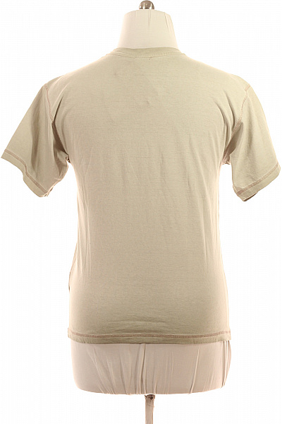 DIESEL Béžové tričko s krátkým rukávem a červeným potiskem srdce a nápisem Velikost XS | DIESEL | obrázek 2