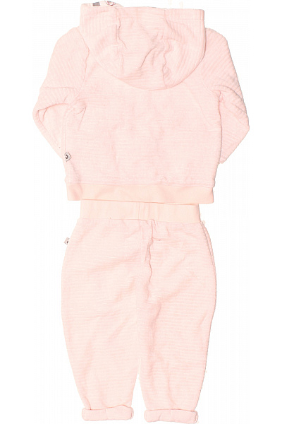 JACKY Dívčí tepláková souprava růžová žebrovaná s kapucí a knoflíky Velikost 74 cm | JACKY | obrázek 2