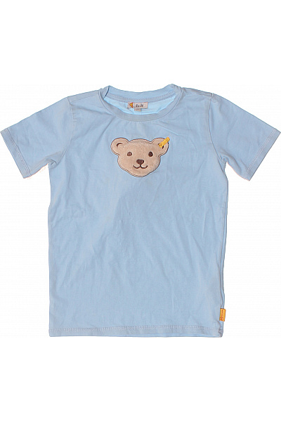 Steiff Dětské Chlapecké Světle Modré Tričko Krátký Rukáv Medvídek Výšivka Velikost 122 | Steiff | obrázek 2