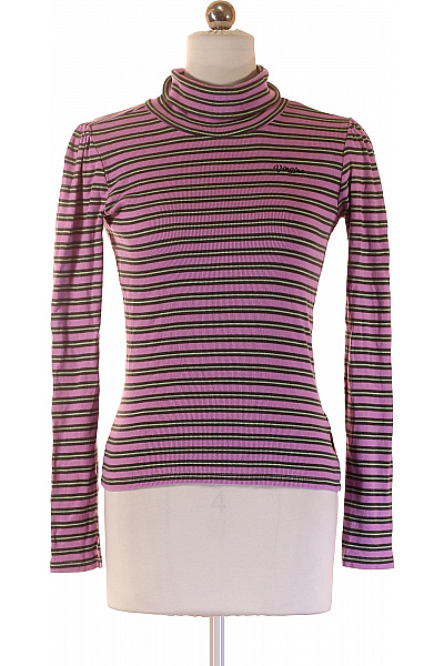 Vingino Dívčí bavlněné fialové pruhované žebrované tričko s rolákem Velikost 176 | Vingino | obrázek 2