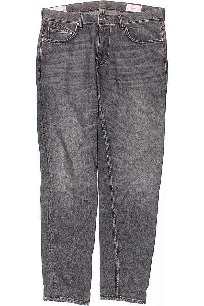 BALDESSARINI Pánské šedé Seprané Rovné Džíny Klasické S Kapsami Velikost L