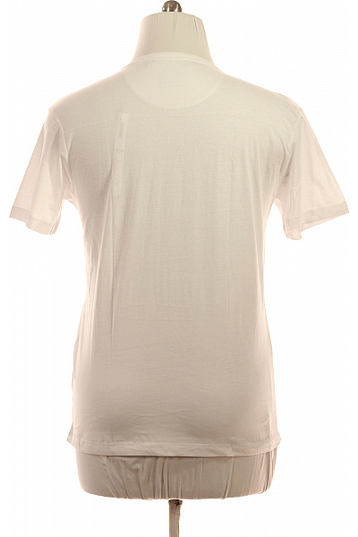 BRAVE SOUL Pánské bílé tričko henley s krátkým rukávem basic s výšivkou Vel. M | BRAVE SOUL | obrázek 3