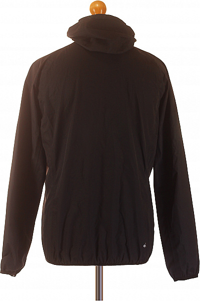 2117 Pánská černá polyesterová sportovní funkční bunda s kapucí lehká outdoorová Vel. M | 2117 | obrázek 2