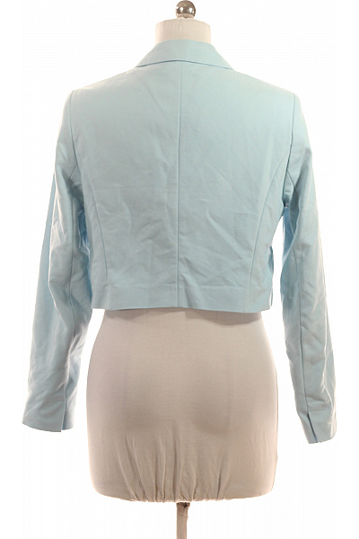 s.OLIVER Bavlněný crop blejzr světle modrý elegantní jednořadé s jedním knoflíkem jarní Vel. 40 | s.OLIVER | obrázek 3