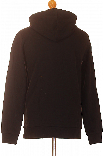 ONLY & SONS Pánská bavlněná černá jednobarevná mikina s kapucí přes hlavu klokaní Vel. s | ONLY & SONS | obrázek 2