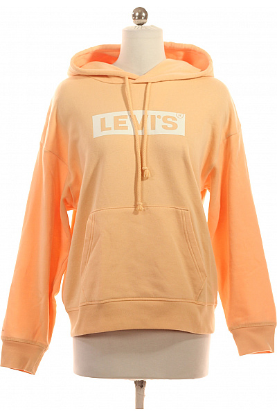 LEVIS Dámská oranžová mikina s kapucí a klokaní kapsou streetwear Velikost S | LEVIS | obrázek 2
