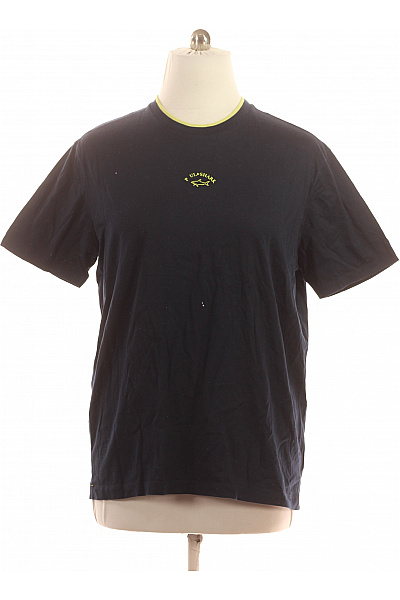 Paul&shark Pánské Bavlněné Tričko Modré S Krátkým Rukávem A Výšivkou Vel. Xl