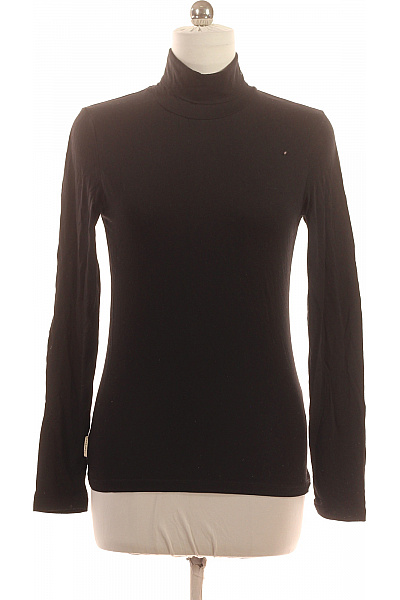 Dámský černý bavlněný lyocellový rolák s dlouhým rukávem basic Velikost m | Unimoda | obrázek 2