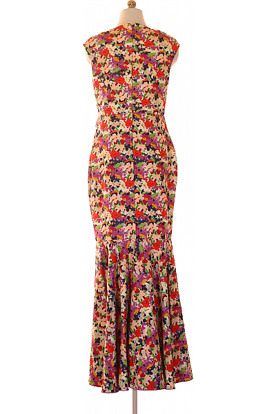 Little Mistress Dlouhé Maxi Květované Šaty Bez Rukávů V-výstřih Volánové Letní Boho Velikost 38 | Little Mistress | obrázek 2
