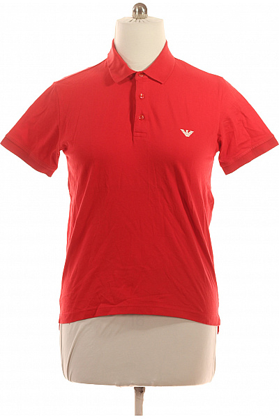 ARMANI Pánské červené polo tričko s krátkým rukávem a výšivkou Vel. L | ARMANI | obrázek 2