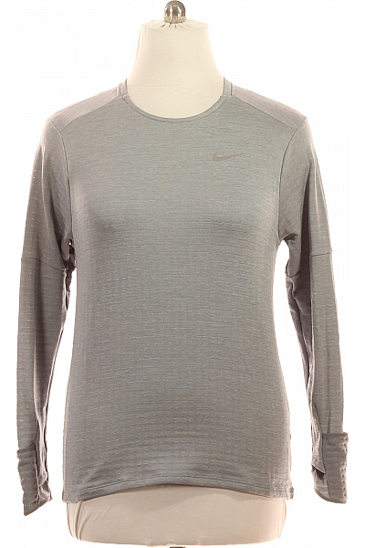 Nike Pánské polyesterové funkční tričko šedé s dlouhým rukávem na běhání Velikost M | Nike | obrázek 2