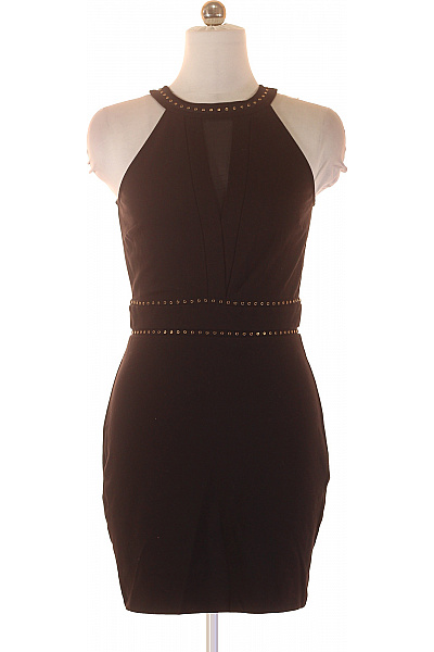 Guess Černé pouzdrové šaty za krk mini upnuté elegantní na párty Vel. L | Guess | obrázek 2