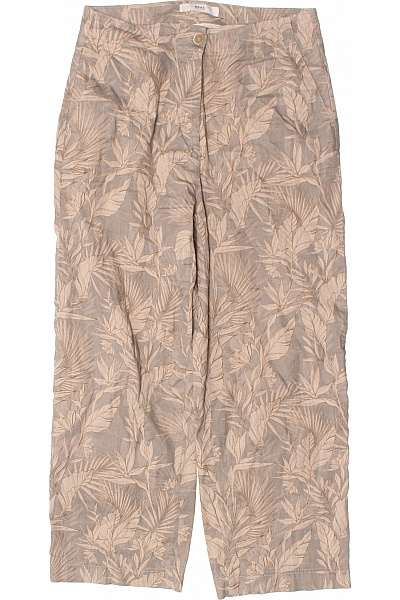 BRAX Letní volné kalhoty s květinovým potiskem béžové šedé Vel. M | BRAX | obrázek 2