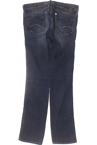 Dámské modré seprané strečové džíny rovné kapsy Velikost S | Unimoda | obrázek 2