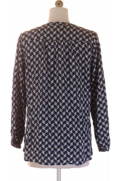 Cartoon Dámská viskózová halenka s dlouhým rukávem modrá vzorovaná elegantní tuniková Velikost 36 | Cartoon | obrázek 3