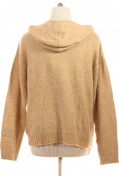 John Richmond Pánský béžový huňatý pletený pulovr s kapucí a klokankou Vel. XXL | John Richmond | obrázek 2