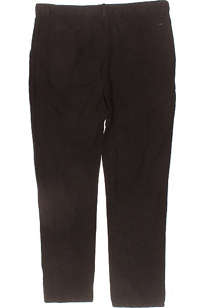 LIU JO Pánské lněné kalhoty rovné volnočasové tmavé s kapsami Vel. 48 | LIU JO | obrázek 3