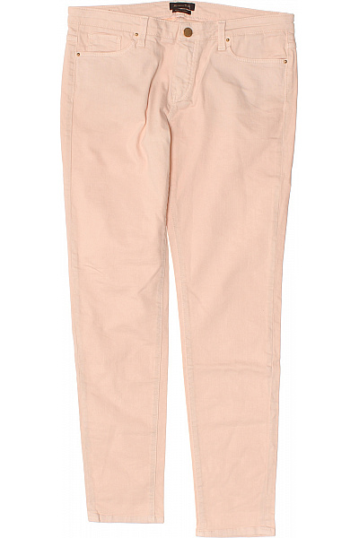Massimo Dutti Dámské Bavlněné Strečové Skinny Džíny Světle Růžové Velikost 32