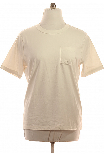 Hugo Boss Pánské Tričko Béžové Basic S Krátkým Rukávem A Náprsní Kapsou Velikost L