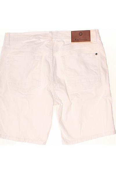 ben sherman Pánské bílé bavlněné riflové kraťasy s kapsami volnočasové krátké Vel. 34 | ben sherman | obrázek 3