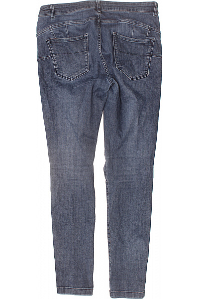 Cartoon Dámské modré strečové skinny džíny se zipy seprané Velikost 40 | Cartoon | obrázek 2