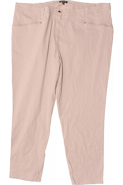 Ulla Popken Dámské béžové rovné pohodlné volnočasové kalhoty s kapsami Velikost 108 | Ulla Popken | obrázek 2