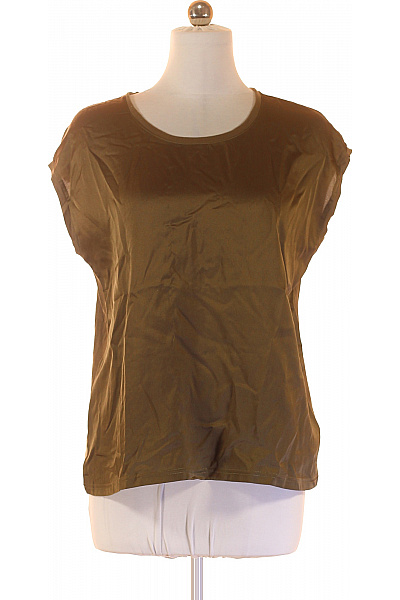 LAWRENCE GREY Dámské polyesterové tílko khaki jednobarevné saténové basic bez rukávů Velikost m | LAWRENCE GREY | obrázek 2