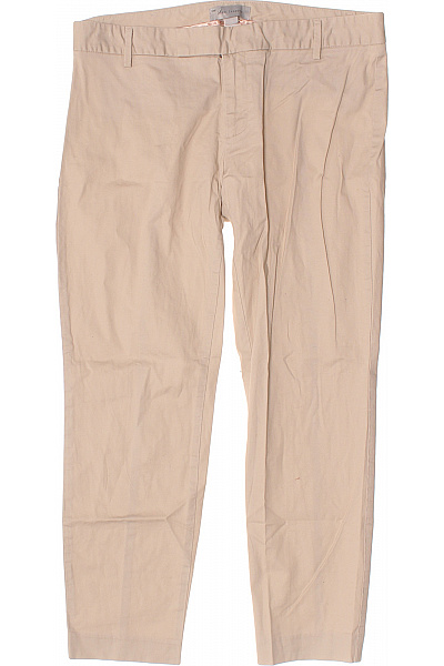 Dámské béžové plátěné chinos volné rovné ležérní s kapsami Vel. M | Unimoda | obrázek 2
