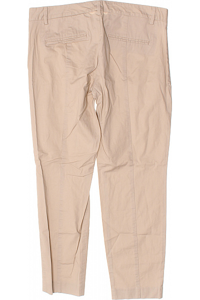 Dámské béžové plátěné chinos volné rovné ležérní s kapsami Vel. M | Unimoda | obrázek 3