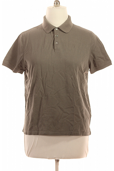DOUGLAS HAYWARD Pánské Bavlněné Polo Tričko Khaki Jednobarevné S Výšivkou S Krátkým Rukávem Velikost Xl
