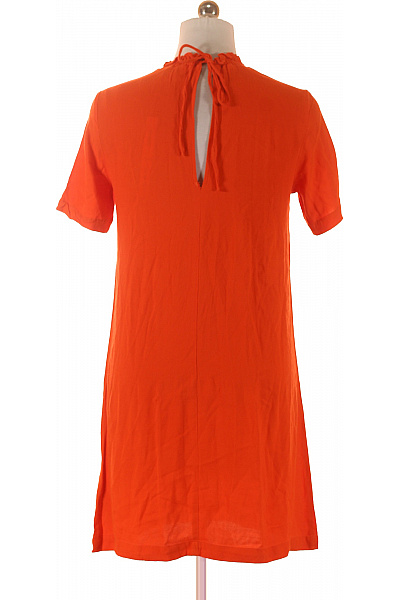 SELECTED Oranžové letní tričkové šaty krátké volné jednoduché denní Vel. 38 | SELECTED | obrázek 2
