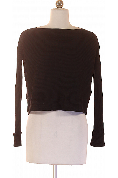 Max Mara Dámský černý akrylový vlněný žebrovaný crop pulovr lodičkový Vel. S | Max Mara | obrázek 2