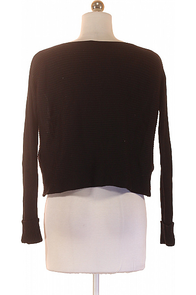 Max Mara Dámský černý akrylový vlněný žebrovaný crop pulovr lodičkový Vel. S | Max Mara | obrázek 3