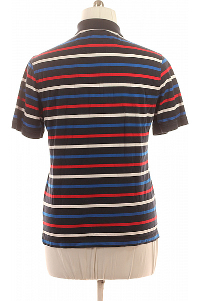 bugatti Pánské Pruhované Polo Tričko Krátký Rukáv Červené Modré Bílé Vel. l | bugatti | obrázek 2