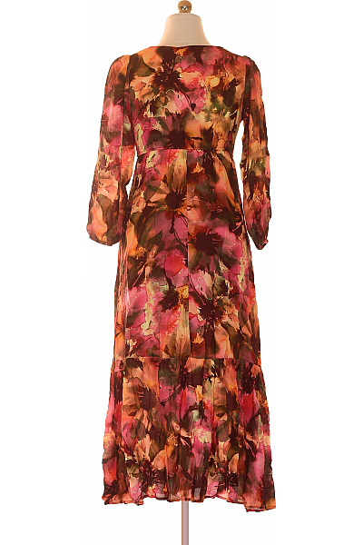 LAWRENCE GREY dámské šaty s dlouhým rukávem květované zavinovací maxi Velikost 34 | LAWRENCE GREY | obrázek 3