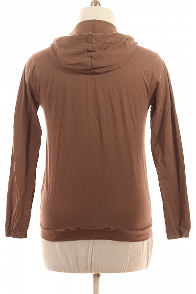 TEZENIS Dámská hnědá mikina s kapucí a zipem jednobarevná s dlouhým rukávem Vel. l | TEZENIS | obrázek 3