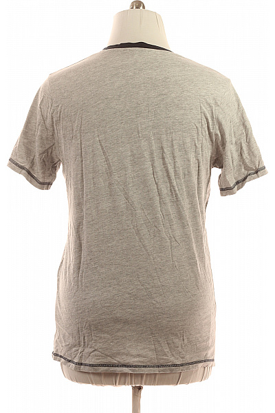 Mexx Pánské bavlněné tričko šedé s krátkým rukávem V-výstřih s nápisem basic Vel. xl | Mexx | obrázek 3