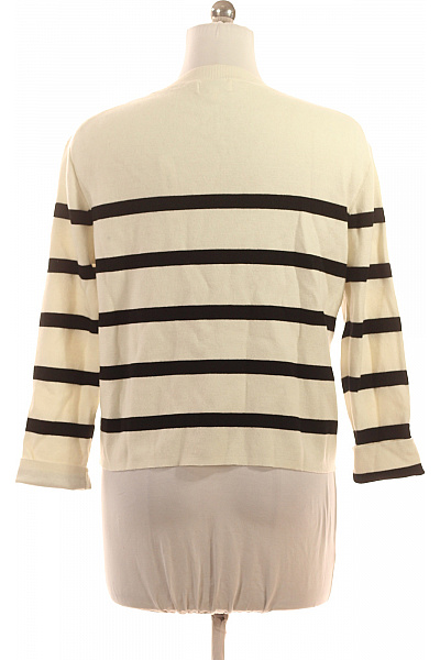 Emilio Sarto Dámský krémový pruhovaný pulovr s dlouhým rukávem basic Vel. M | Emilio Sarto | obrázek 2