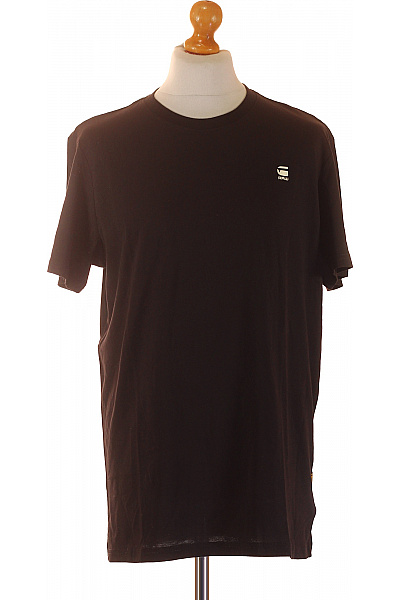 G-Star Pánské tmavě hnědé tričko s krátkým rukávem a kulatým výstřihem basic Velikost xl | G-Star | obrázek 2