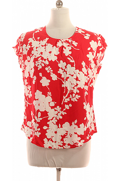 TAIFUN Dámská halenka červená s krátkým rukávem květinový potisk viskóza Velikost 40 | TAIFUN | obrázek 2