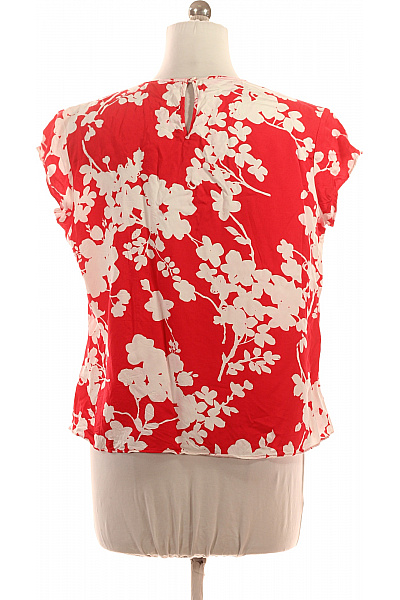 TAIFUN Dámská halenka červená s krátkým rukávem květinový potisk viskóza Velikost 40 | TAIFUN | obrázek 3