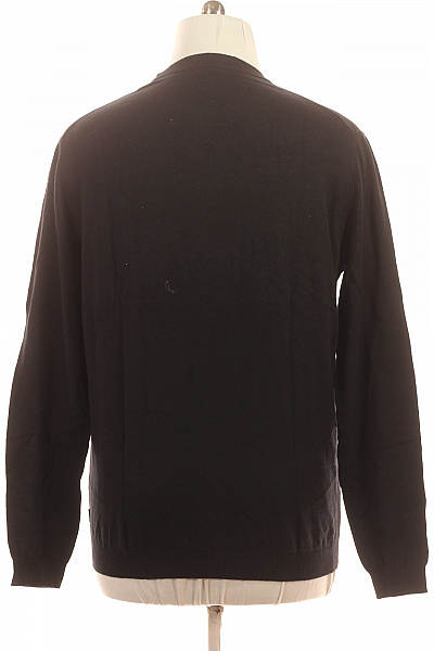 Esprit Pánský bavlněný černý tenký pulovr basic dlouhý rukáv přes hlavu Vel. XL | Esprit | obrázek 2