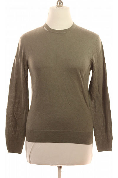 HACKETT Pánský Pulovr Khaki Základní Lehký Tenký Přes Hlavu Vel. M