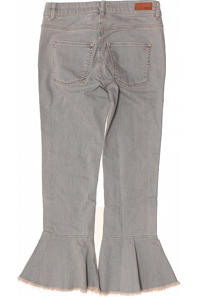 SET Dámské bavlněné světle modré džíny zvonové volné zkrácené Vel. 36 | SET | obrázek 2