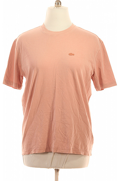 LACOSTE Pánské tričko lososové krátký rukáv basic s výšivkou Vel. L | LACOSTE | obrázek 2