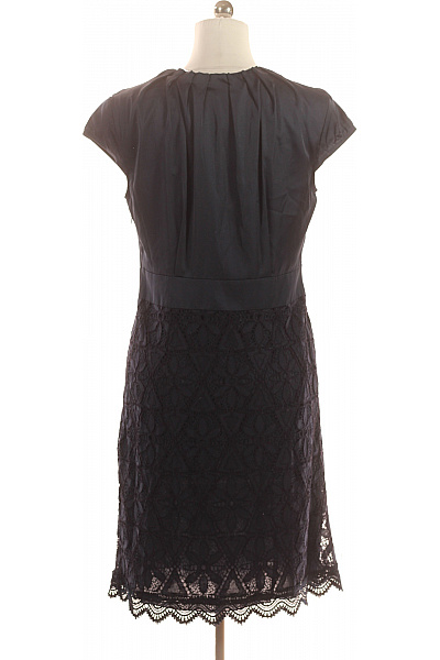 BETTY BARCLAY Černé pouzdrové šaty krajkové saténové elegantní koktejlové krátké s páskem Vel. 40 | BETTY BARCLAY | obrázek 3