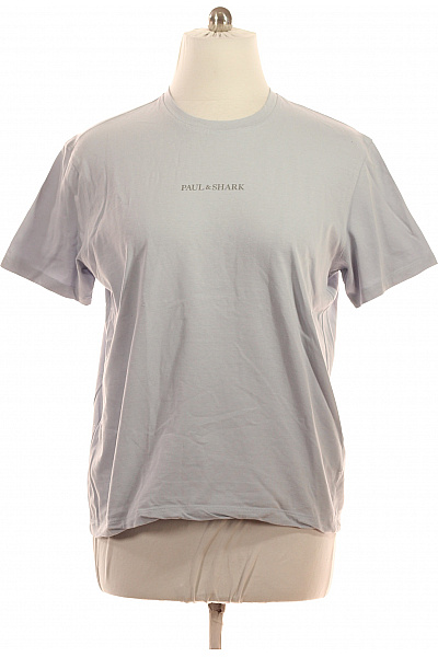 paul&shark Pánské světle modré tričko s krátkým rukávem a nápisem Vel. xl | paul&shark | obrázek 2