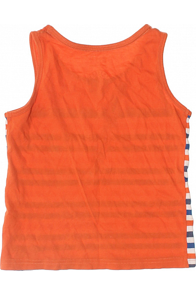 Chlapecké tílko oranžové modré bílé pruhované letní Vel. 4/5y | Unimoda | obrázek 3